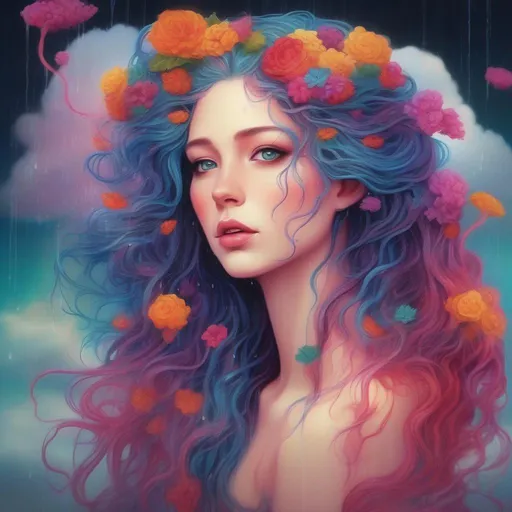 A beautiful and colourful Persephone whose hair is m... OpenArt