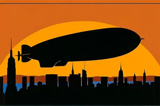 Prompt: The Zeppelin von Hindenburg docking with the mast of the Empire State Building 