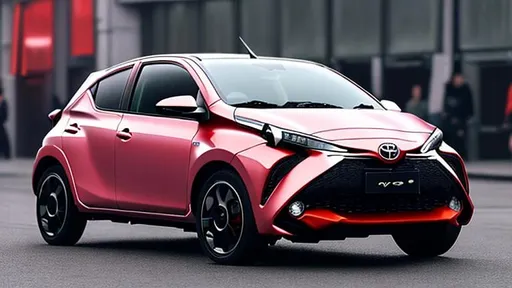 Prompt: I want you to imagine a complete rework of the Toyota Aygo from 2020. You will modernise the design to look more sporty. You can add a spoiler behind the car, and customize the design. You will keep the mask style from the front but you can change headlights. Finally, I let you choose the background and the scene, but it has to be extremely realistic.
