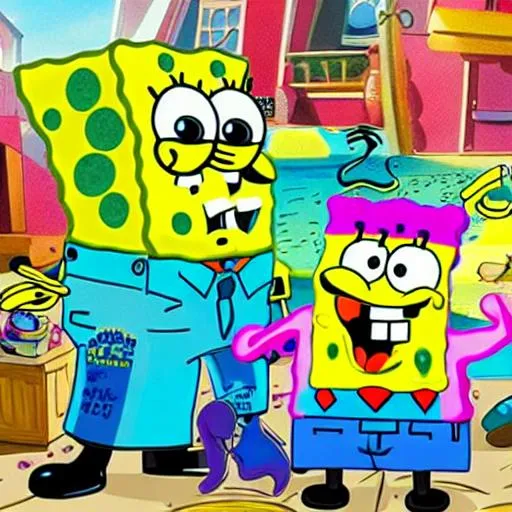 Prompt: Spongebob squarepants as on a food 8 k