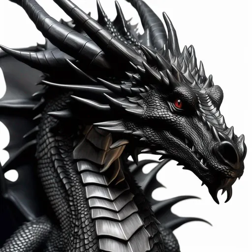 Prompt: Hyper-realistic Black dragon