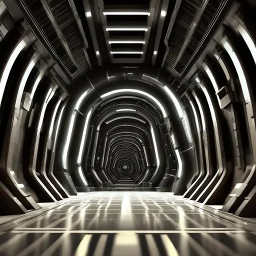 Prompt: alien bank vault interior, widescreen, infinity vanishing point, surprise me