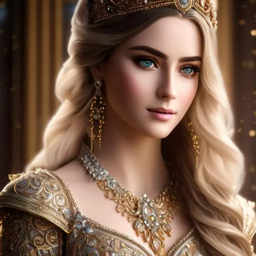 Prompt: create photograph of beautiful fictional female princes with most beautiful eyes, extremely detailed face, extremely detailed environment, extremely detailed background, intricate, extremely detailed skin, natural colors , professionally color graded, photorealism, 8k, realistic, moody lighting, ambience lighting