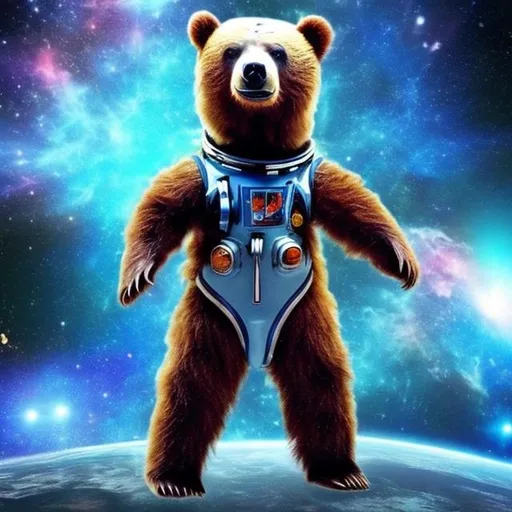 Prompt: space bear PHOTO, surprise me