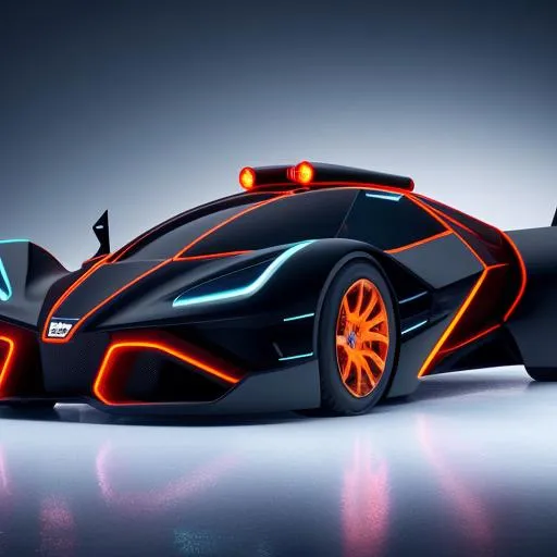 Prompt: Futuristic hyper Batmobile on burning flames and ice sharp tron speed