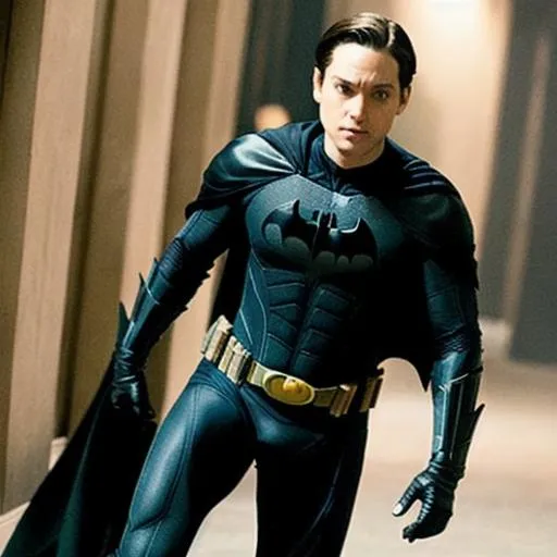 Prompt: Actor Tobey Maguire playing Batman in The Batman (2022)