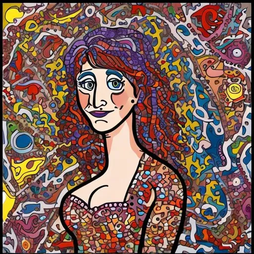 Prompt: Lorelei, As painted by James Rizzi