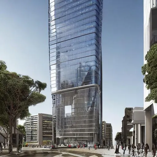 Prompt: Design a Building in the heart of a bustling urban environment that fuses the iconic styles of Norman Foster and Omar Yezid Barrera with a hyper-realistic interpretation of lucio costa and oscar niemeyer style. 

The building's exterior should feature a dynamic design that incorporates the signature elements of both Foster and Barrera. The use of glass, steel, and concrete should be prominent, creating a sleek and modern aesthetic that complements the surrounding architecture.

The building's façade should be shaped like a lucio costa and oscar niemeyer, with a rectangular base and a curved roof that slopes upwards. The booth would be sculpted from steel and glass, and the glass panels would be tinted in shades of red to represent the iconic color of New York. The booth would be designed to create a sense of solidity and permanence, giving the building a strong and enduring appearance.

To complete the design, the building should be illuminated by a series of LED lights that create a warm and inviting atmosphere, showcasing the unique shape and design of the building.

The final digital illustration should be created using advanced software such as SketchUp, Rhino, or AutoCAD, and should capture the vibrant and innovative spirit of London's urban culture. The design should be hyper-realistic, highly detailed, and rendered in 8k resolution with a cinematic lighting style that showcases the unique architectural features of the building, editorial style photo, front view, british references