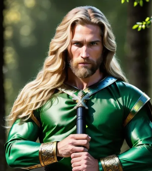 Prompt: 64K UHD HDR Hyper-Realistic Detailed Sniper-Shot of  Otto apocalypse. He frowns.  Thick Silky Long  Blonde Hair Framing His Strikingly Beautiful Young Face Perfectly. Bright Green Almond-Shaped Eyes. Candlelight Accentuating his Sensual Beauty. 
Serious emotion. Smooth Flawless Skin. His Clothes Are A Medieval Blouse. Octane Render 