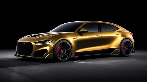 Prompt: Cheetah inspired "aerodynamic" "body style" 5 door hatchback 
Supercar with a "Boss Bespoke" logo as the badge "front aggressive bumper"