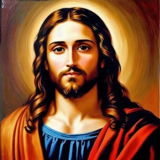 Prompt: Beautiful painting of Jesus Christ 