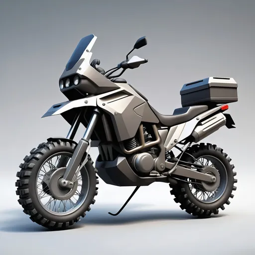 Prompt: A Realistic Touring off-road motorcycle from the near future. Motorcycle only. No rider. Side view