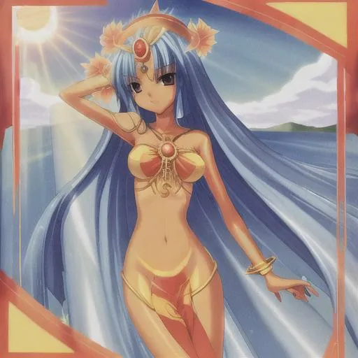 Prompt: sun goddess, slim