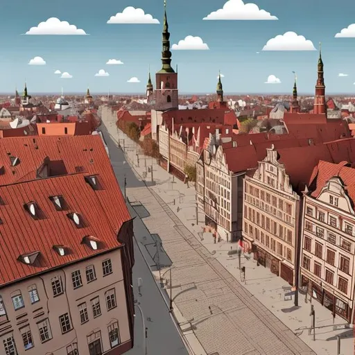 Prompt: high definition streets of Riga adobe illustration with size 1 mb