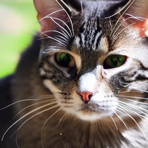 Prompt: a highly detailed cat sitting in the sun