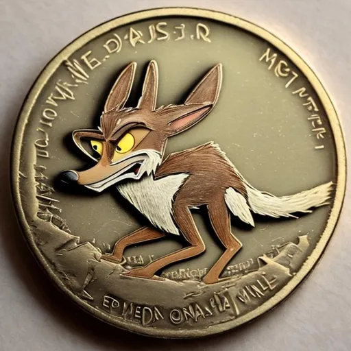 Prompt: wile e. coyote coin, surprise me