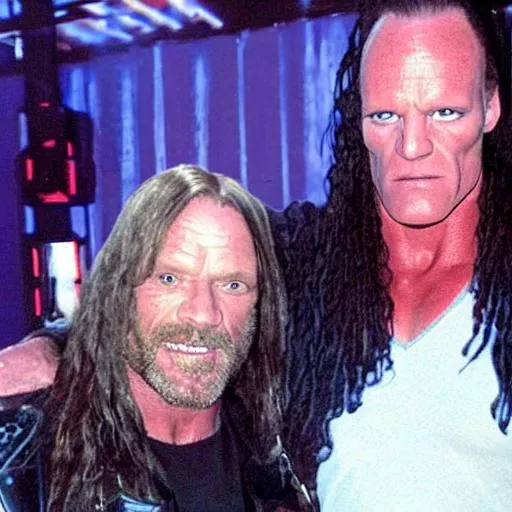 Prompt: WWE Undertaker and Sting