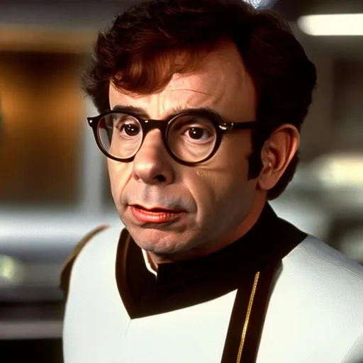 Prompt: Rick Moranis in a Starfleet uniform. {Star Trek: The Next Generation}
