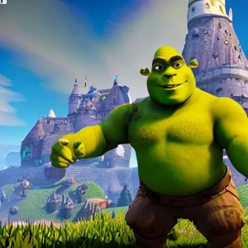 Prompt: SHREK FORTNITE