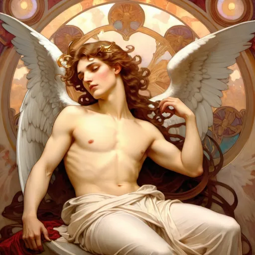 Prompt: The Fallen Angel Lucifer in style of Alexandre Cabanel