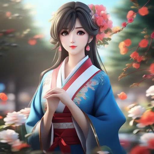 3d anime woman and beautiful pretty art 4k full HD