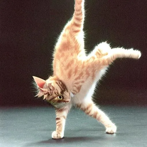 Prompt: A cat that is dancing