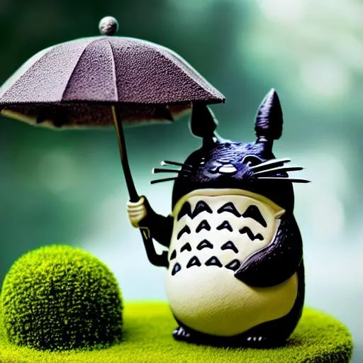 Prompt: high quality portrait of totoro holding an umbrella as a metal garden statue,totoro is in a yard in front of a house,raining weather,perfect composition, hyperrealistic, super detailed, 8k, high quality, trending art, trending on artstation, sharp focus, studio photo, intricate details, highly detailed, Trending on Artstation, Cozy wallpaper,hyperdetailed hair, master piece, hyperdetailed full body, hyperdetailed , 3d lighting,cute, professional,perfect composition, unreal engine 8k octane, 3d lighting, UHD, HDR, 8K, render, HD, trending on artstation,