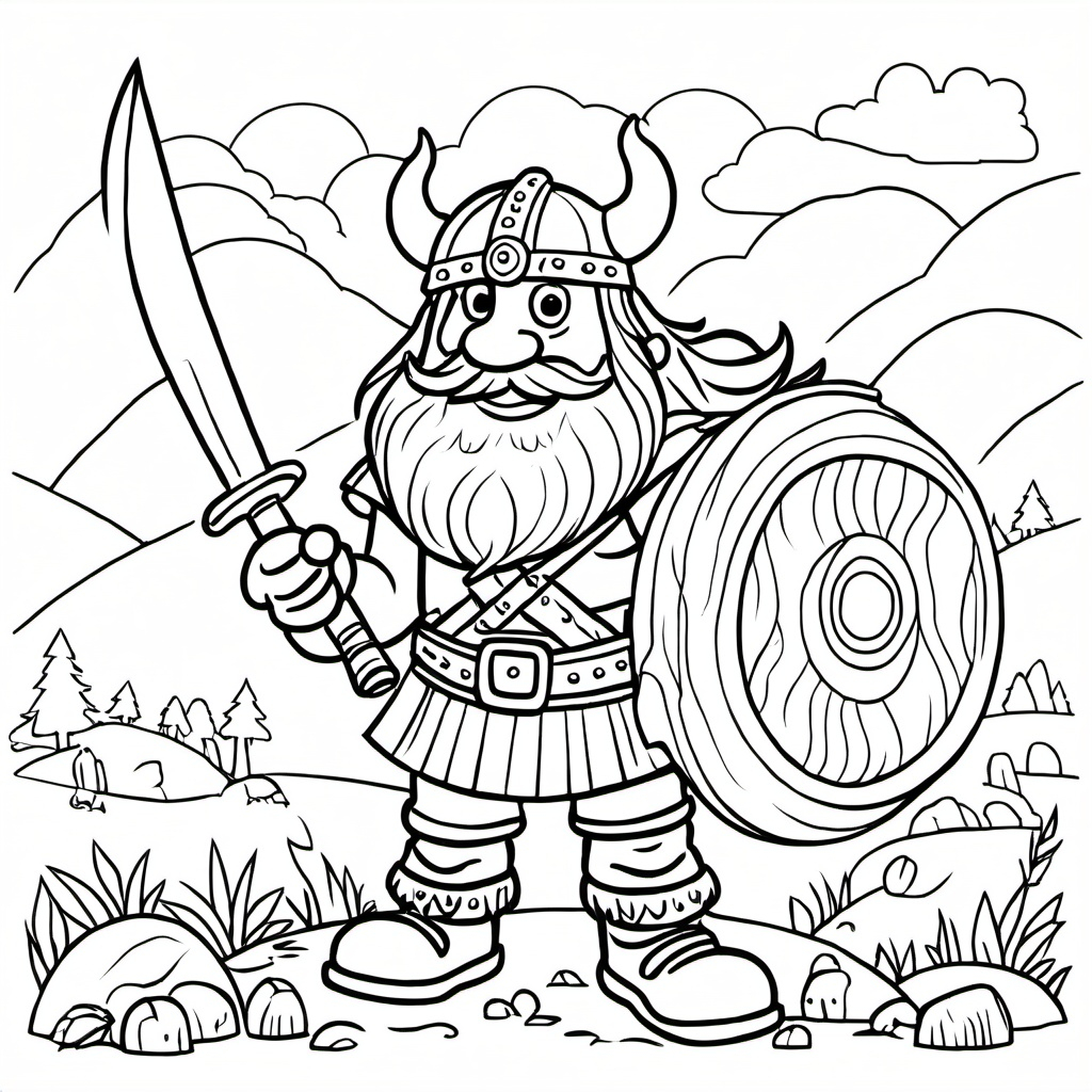 Viking Using Knife To Whittle Wooden Crafts Viking using knife to whittle wooden crafts