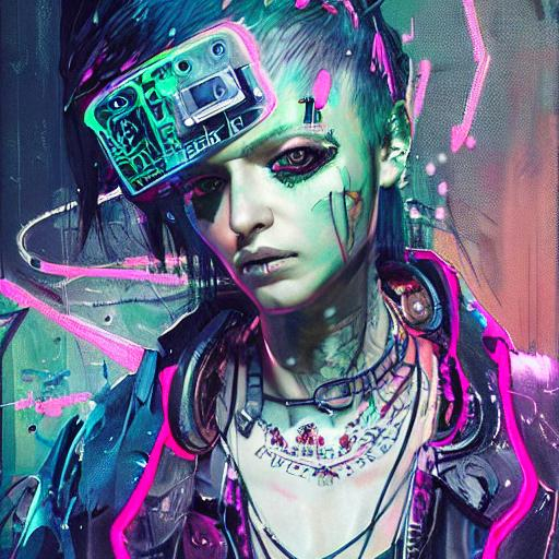 detailed portrait Punk Girl cyberpunk futuristic ((n... | OpenArt