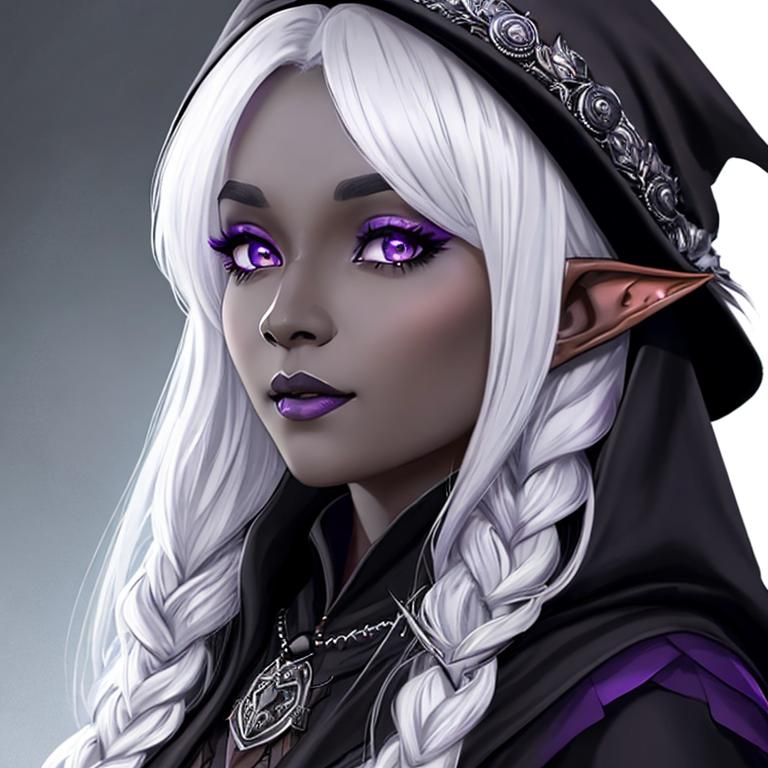 Half Body Portrait Female Elf Drow Gray Skin OpenArt   Image GgOQq4JN 1686711747143 Raw 