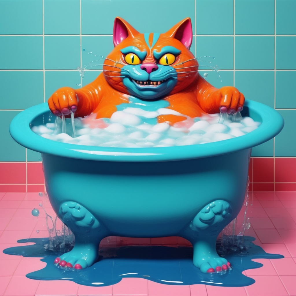 a-giant-cat-taking-a-bath-in-liquified-troll-fat-in-openart