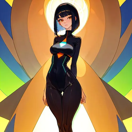 Prompt: a lonely AI girl, very tall, thick thighs, wide hips, huge glutes, long legs, arms, slender waist, big beautiful symmetrical eyes, intriguingly beautiful face, aloof expression, symmetrical face, bob haircut with bangs, (wearing loose pajamas), 36K resolution, hyper-professional, impossible quality, impossible resolution, impossible detail, hyper output