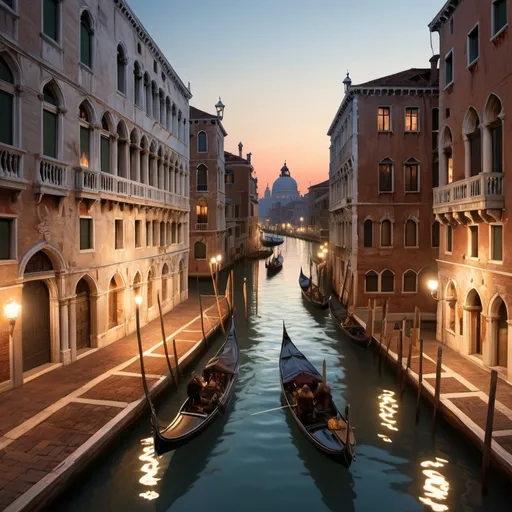 Prompt: The city of Venice, depicted in a hyper-realistic style, with its labyrinthine streets and winding canals, teems with activity and intrigue,
illuminated by the soft glow of lanterns and torches, against a background of magnificent palaces and old bridges, the City of Venice depicted in a hyper-realistic style, with its labyrinthine streets and winding canals, teems with activity and intrigue,
illuminated by the soft glow of lanterns and torches, against the background of magnificent palaces and old bridges.