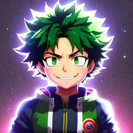 Prompt: pltn style, full body Portrait of a Izuku Midoriya from My Hero Academia in a fantasy superheroes high definition style, surrealism., cute big circular reflective eyes, Pixar render, unreal engine cinematic smooth, intricate detail