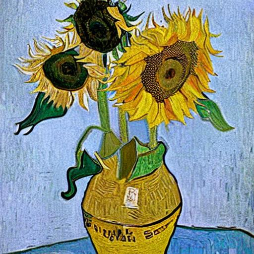 Sunflower Drawn By Van Gogh Openart