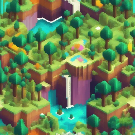 Prompt:  In this AI-generated pixel art masterpiece, the surreal and dreamlike world takes on a nostalgic charm with its beautiful, blocky form. Imagine a pixelated landscape where gravity seems to bend, and colors blend in unexpected ways. Pixel art trees might sway in mesmerizing patterns, while pixelated clouds morph into abstract shapes, evoking a sense of wonder and whimsy. The dreamer, a pixelated figure with a glowing aura, explores this vibrant world, encountering pixel art creatures that are both familiar and fantastical. The overall effect creates an enchanting and immersive experience that bridges the gap between the past and the future of gaming art.