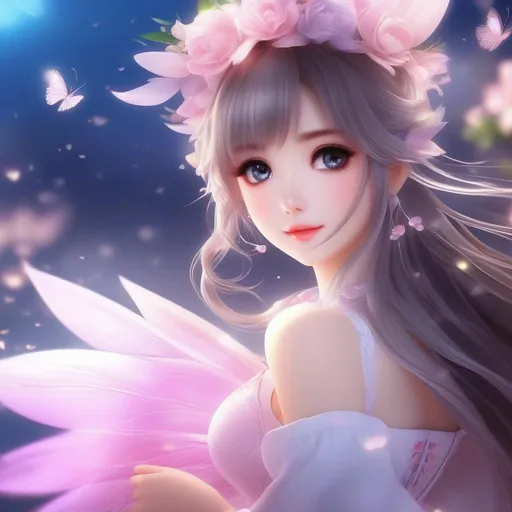 Prompt: 3d anime woman and beautiful pretty art 4k full raw HD love fairy