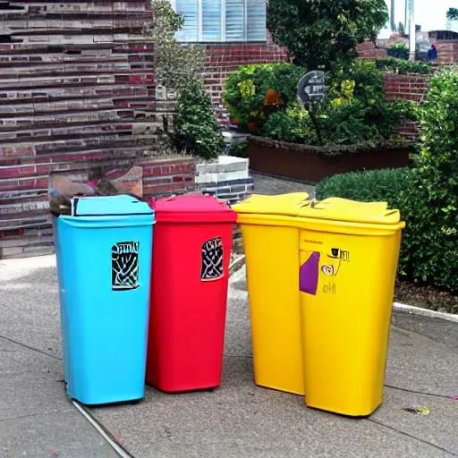 Prompt: extreme trashcans