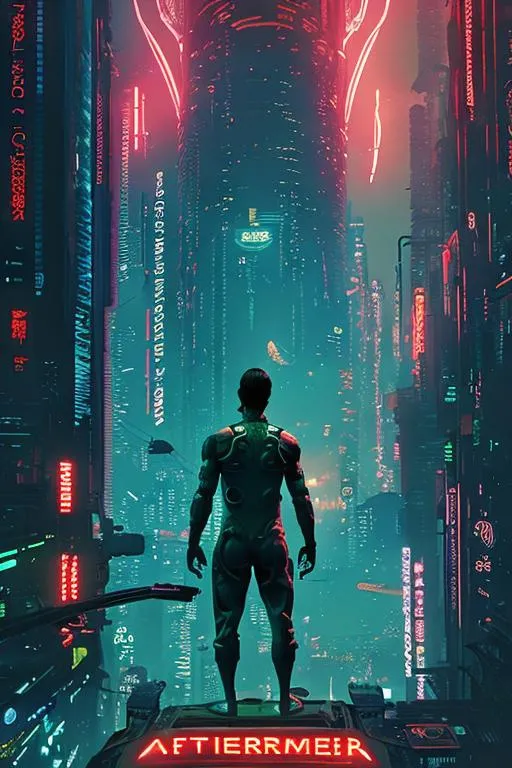 Prompt: Science Fiction, Cyberpunk Book cover art for "Altered Carbon"