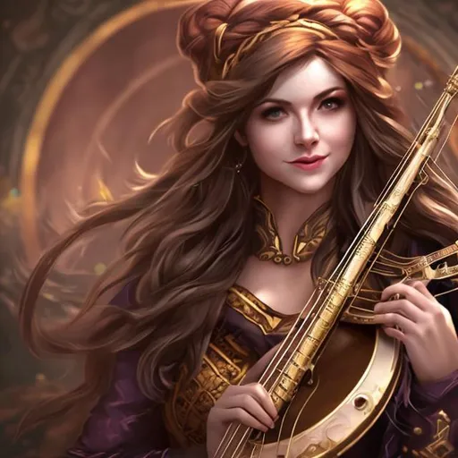 Prompt: Female bard