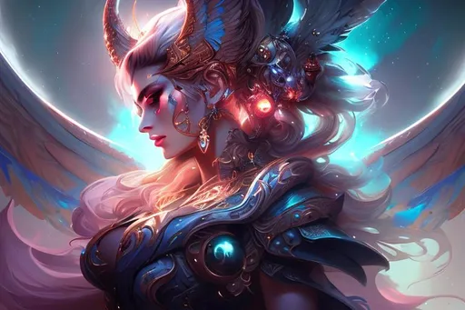 Prompt: celestial goddess hyper detailed extremely realistic dark cinematic UHD in the style of Jeff Simpson
