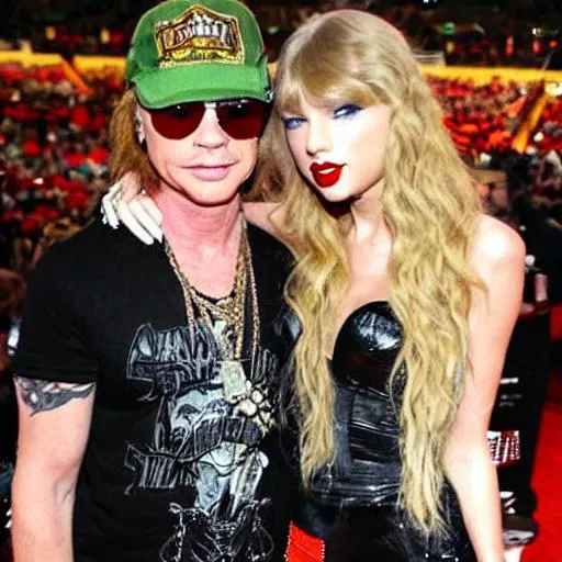 Prompt: Taylor swift with axl rose