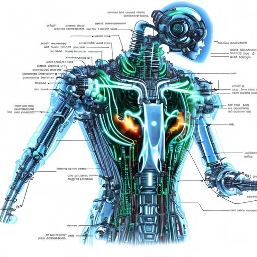 Prompt: real diagram of an cybernetic lifeform
