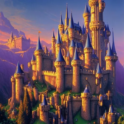 Prompt: fantasy castle, style of  
Brothers Hildebrandt