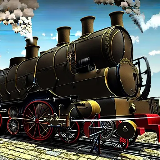 Prompt: Roman Empire with Steam Engines 