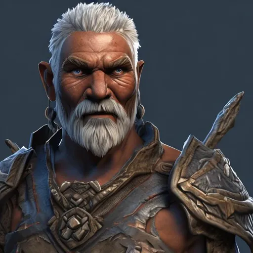 Prompt: Male elder warrior