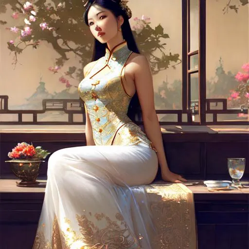 Prompt: a fit chinese woman. highly detailed painting by gaston bussiere, craig mullins, j. c. leyendecker, gentle and charming, pure desire, with a sense of atmosphere, correct proportions, perfect composition, real skin texture, Highest quality, masterpiece, masterpiece, 8K ultra-clear picture quality, ultra-realistic, ultra-delicate, divine level, extreme detail, ultra-fine, ultra-exquisite facial features, extreme hair, realistic, micro 3D extreme realistic style, ultra-beautiful, extreme details, rich in details, photo sense, ultra-beautiful, light sense, Gorgeous, transparent;
