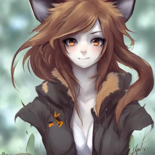 Prompt: Fox, female, young, anime
