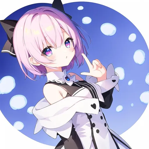 cute preppy anime girl with bat wings, anime pfp, hd