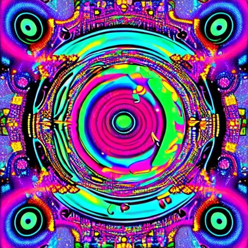 Prompt: Cosmic Big Bang psychedelic 70s acid trip 